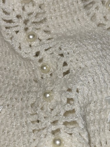 Vintage Brautkleid antik weiß 14" Puppe 60er Jahre mit 20" Zug Handarbeit - Bild 3 von 13
