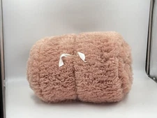 POTTERY BARN TEEN Cloud Faux Fur Duvet Cover - Full/ Queen, Nude Dusty Rose READ