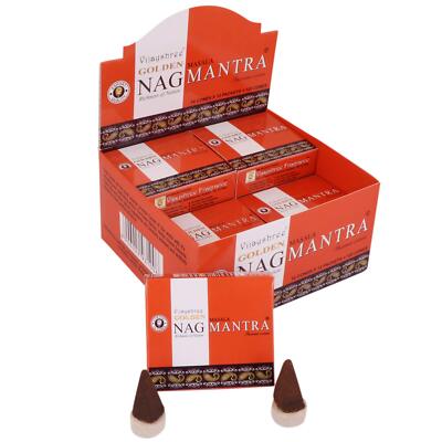 Vijayshree Golden Nag Mantra Masala Cones Pack of 12X 10 Cone Each one Box