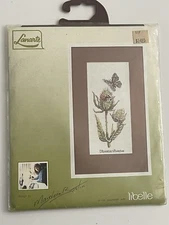 Lanarte Cross Stitch Kit Bastin Thistle Butterfly 8 X 14 New VTG Holland 33545
