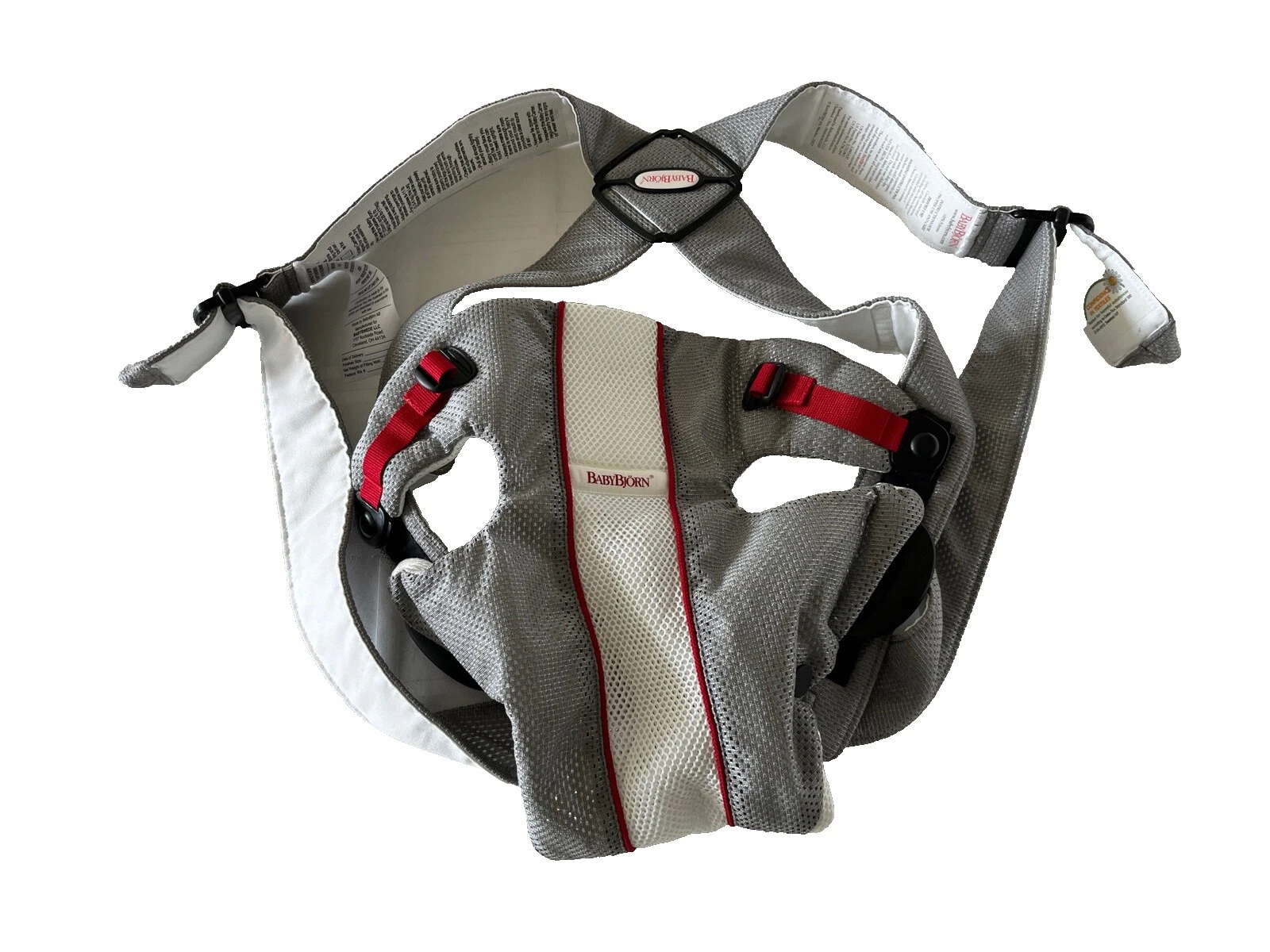 White BabyBjörn baby carriers, Eslingas y mochilas