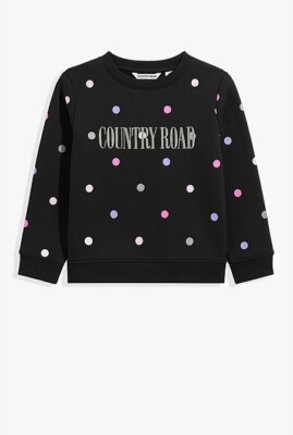 Crew Neck Country Road Heritage Sweat Country Road Girls Black
