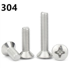 304 Stainless Steel Phillips Countersunk Raised Head Screws M2 M3 M4 M5 M6 M8