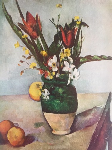 PAUL CEZANNE RARE VNTG 1952 AUTHENTIC LITHOGRAPH PRINT "TULIPS AND APPLES" 1890 - Picture 4 of 7