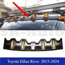 Black Roof Top Light Lamp Bar LED DRL Fit Toyota Hilux Revo Rocco 2015-2024 2025