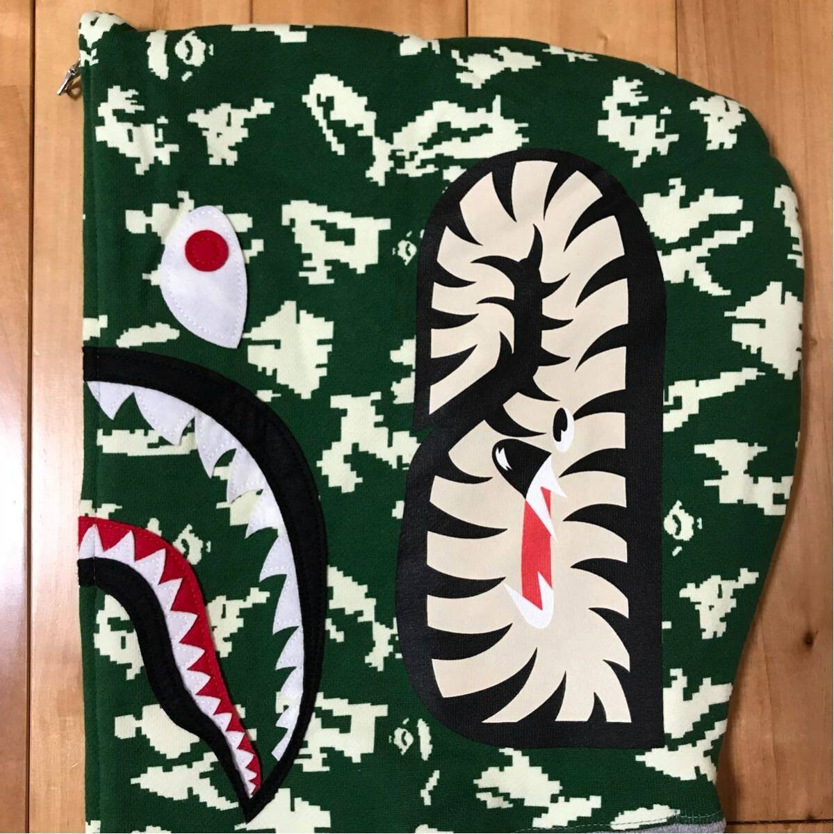 〜　00s BAPE NOWHERE Reversible CAMO ベイプ BAPE NOWHERE 20th ANNIVERSARY shark full zip hoodie Digital