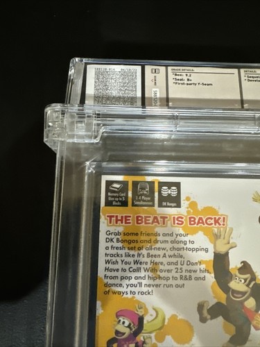 2005 Gamecube Donkey Konga 2 Graded WATA 9.2 Sealed B+ First Party Y-Seam - Picture 17 of 21