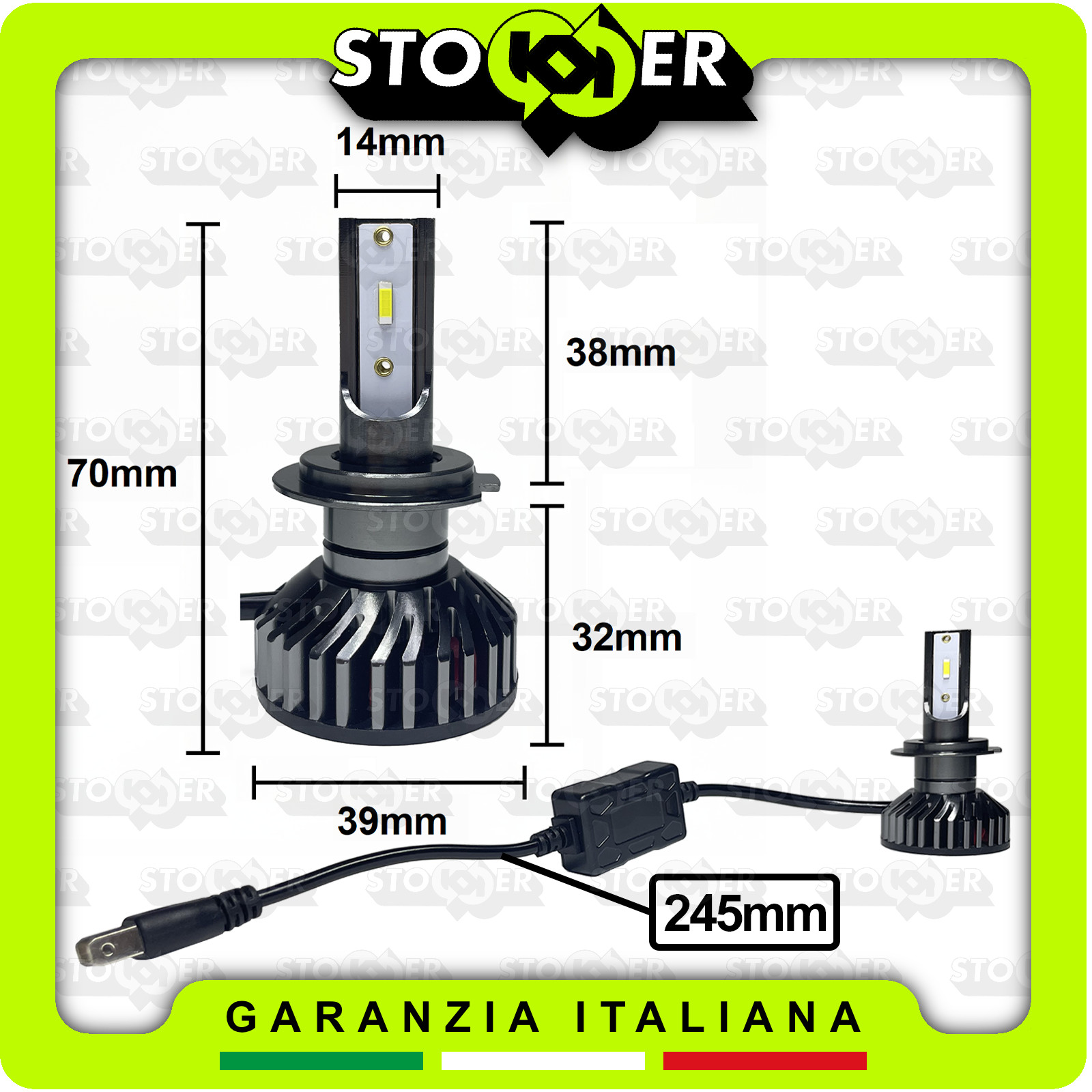 STOKKER - Coppia Luci LED H7 6000k CANBUS No Errore Kit Lampadine Luci Fari Lenticolari - Miniatura 7