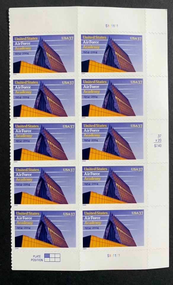 U.S. Stamps Air Force, Flight & Women. SC #3167, 3173, 3174, 3838 Blocks - Image 4 of 4