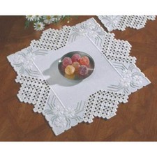 Permin Hardanger Tischdecke Stickpackung "Hardanger", Zählmuster, 40x40cm, 10-57