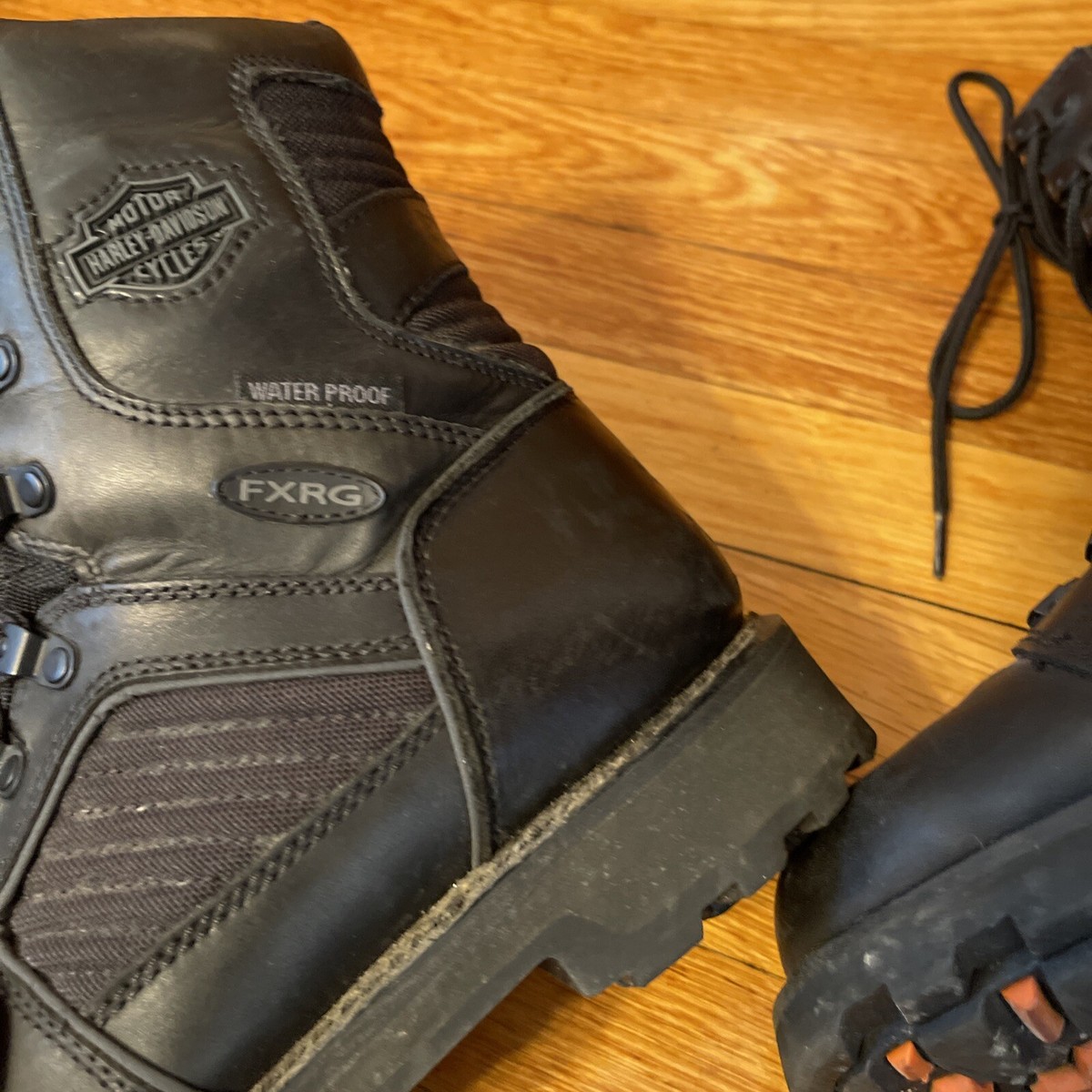 HARLEY DAVIDSON FXRG BOOTS ZIP UP Motorcycle Waterproof Men Size