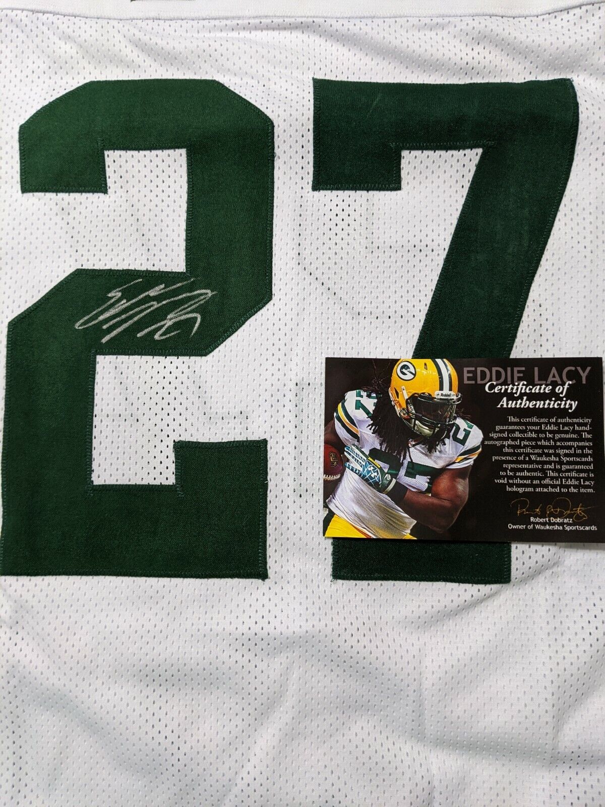 Eddie Lacy Signed Autographed Green Bay Packers Jersey Certified - Picture 3 of 5