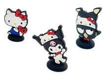 DAISO Sanrio Rubber stand Set of 3 Hello Kitty 50th Anniversary From Japan NEW