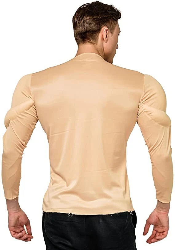 Camisa Top Para Hombre Falsa Acolchada Pecho Muscular Adulto Divertido Disfraz Juegos con disfraces EE. UU. Foto 4 de 4
