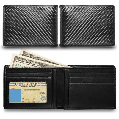Honda Civic Si Red Logo Carbon Fiber Wallet – RFID Blocking Bifold With Leather Interior, 4 Card Slots - View #2