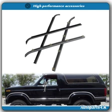 Inner & Outer Window Sweep Felts Seals Weatherstrip 4 Pcs Kit Set for Ford Truck