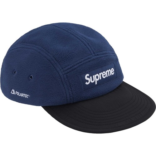 NWT Supreme Arabic Military Box Logo Camp Cap Hat Navy Blue FW23
