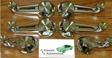 Vent + Window Cranks Handles 6pc Kit 60-64 Chrome cranks