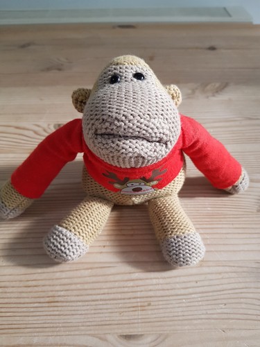 PG Tips Chimp Monkey Stuffed Plush Toy Red Christmas Reindeer