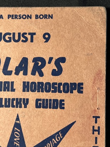 1942 ZOLAR Astrologia per 9 agosto LEO Previsioni Indovino Guida Fortunata - Foto 7 di 12