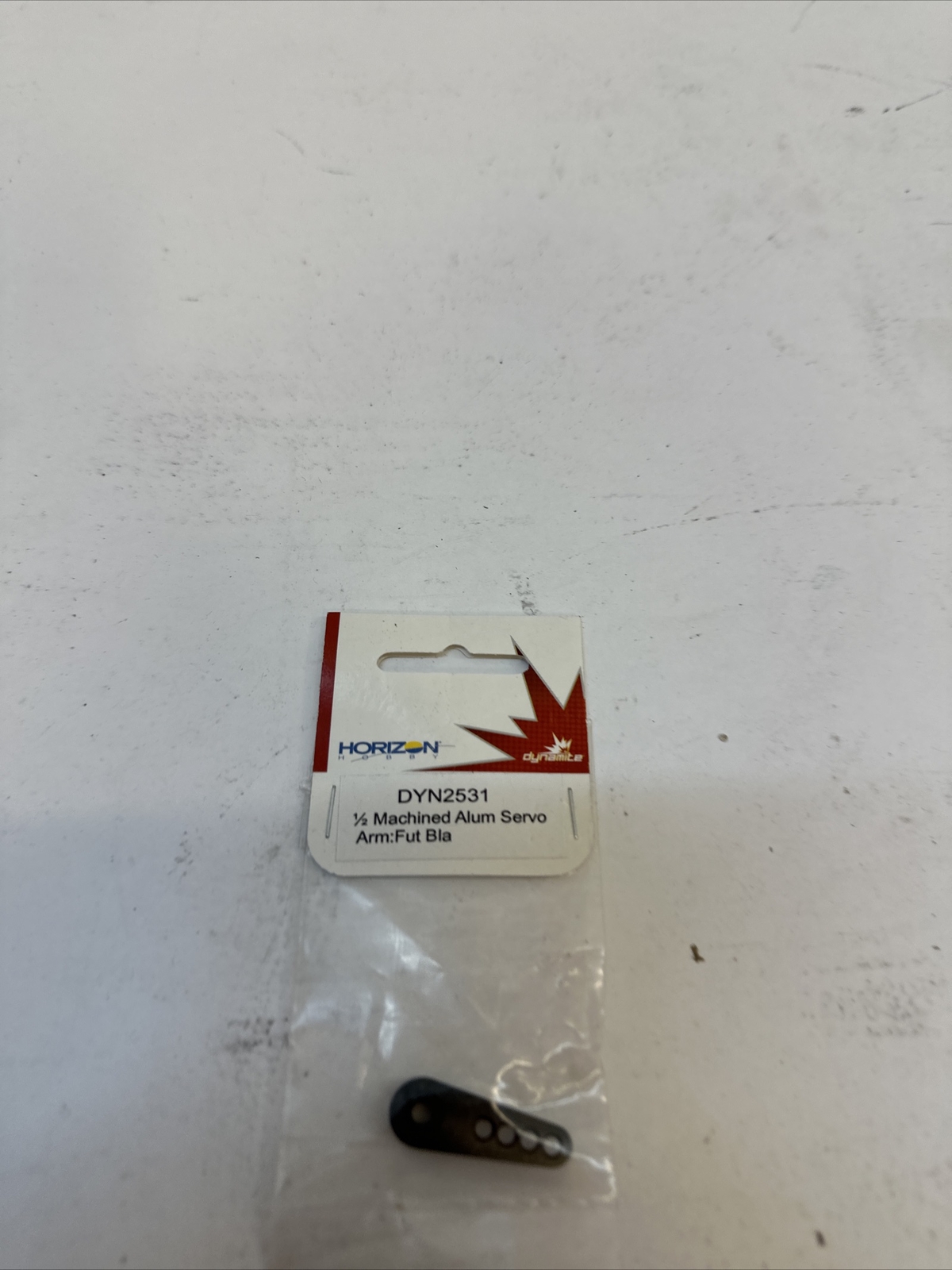 Dynamite 1/2 Machined Aluminum Servo Arm Black Futaba DYN2531