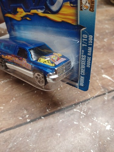 Hot Wheels Work Crewsers Dodge Ram 1500 Truck blau Wolfman Pizza Diecast #138 - Bild 4 von 5