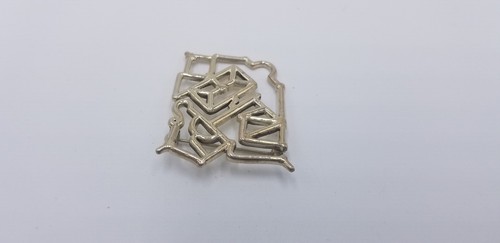 Vintage Signed Mexico NGA .925 Silver Abstract Modernist Style Pin / Brooch - Picture 3 of 9