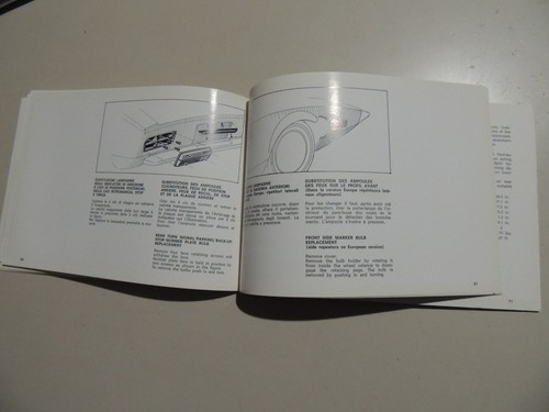 De Tomaso Pantera 06.1973 Betriebsanleitung usage et entrtien Fahrerhandbuch - Picture 12 of 13