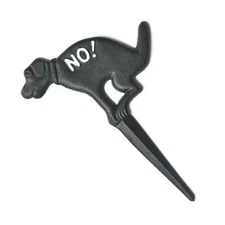 No Pooping Solid Cast Iron Yard Sign Grass Lawn Garden Decoration 10.6*7.8"