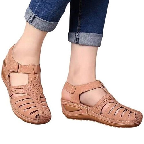 Women Orthopedic Sandals Comfy Closed Toe Mules Summer Slippers Flat Shoes S..x - Picture 6 of 16