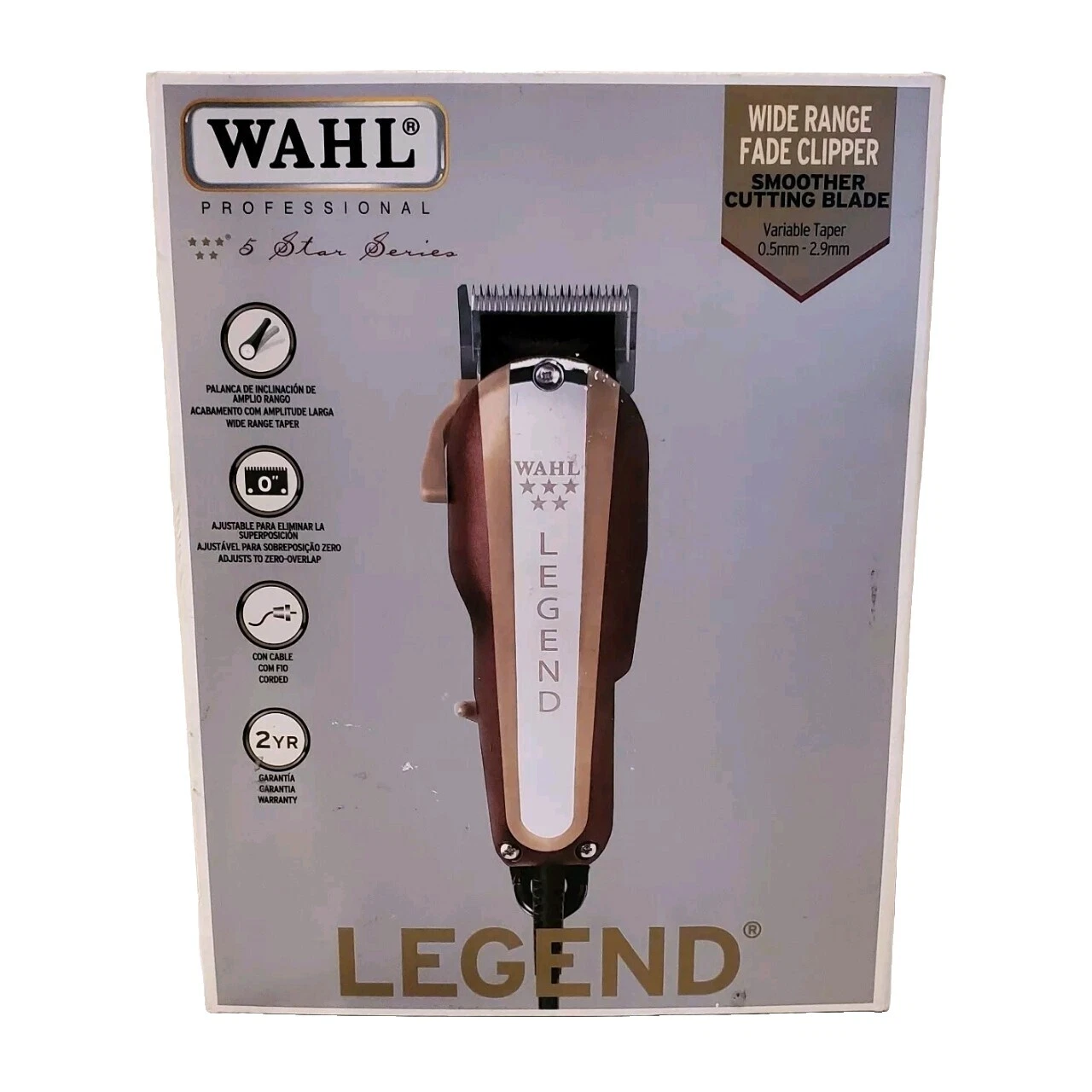 Cortar el pelo marrón Wahl y orilladoras