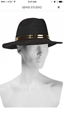 BlacK Sensi Studio Handmade metallic-leather trim WOOL FELT  display picture 2