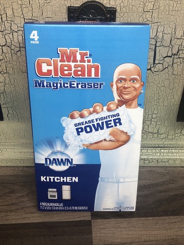 Mr. Clean 4-PADS MAGIC ERASER KITCHEN Durafoam Power of Dawn HOUSEHOLD CLEANING