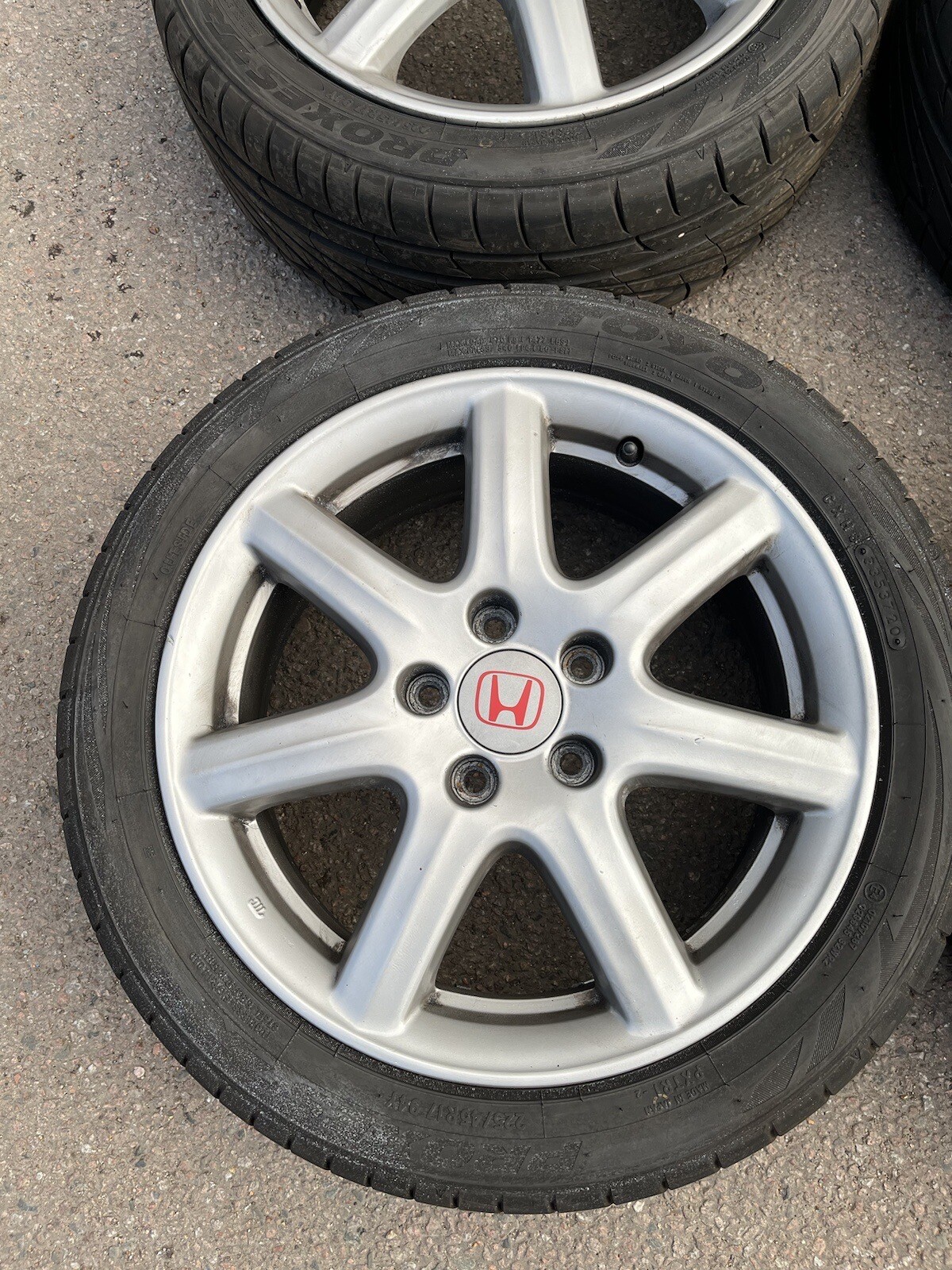 HONDA CIVIC ALLOY WHEELS X4 17'' FULL SET MK8 2005 2011 GOOD TYRES