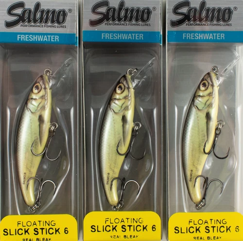 (LOT OF 3) SALMO SLICK STICK 6 FLOATING 1/6OZ QSU001 REAL BLEAK D8101