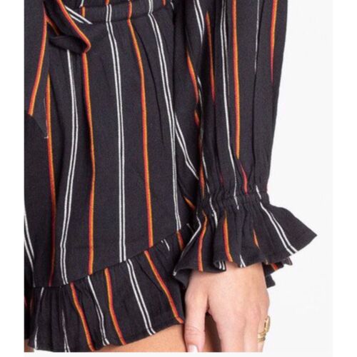 Billabong Play All Day Romper Stripped Black Sz XS - Picture 3 of 3