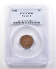 1886 Indian Head Cent Variety 1 XF40 PCGS *1361