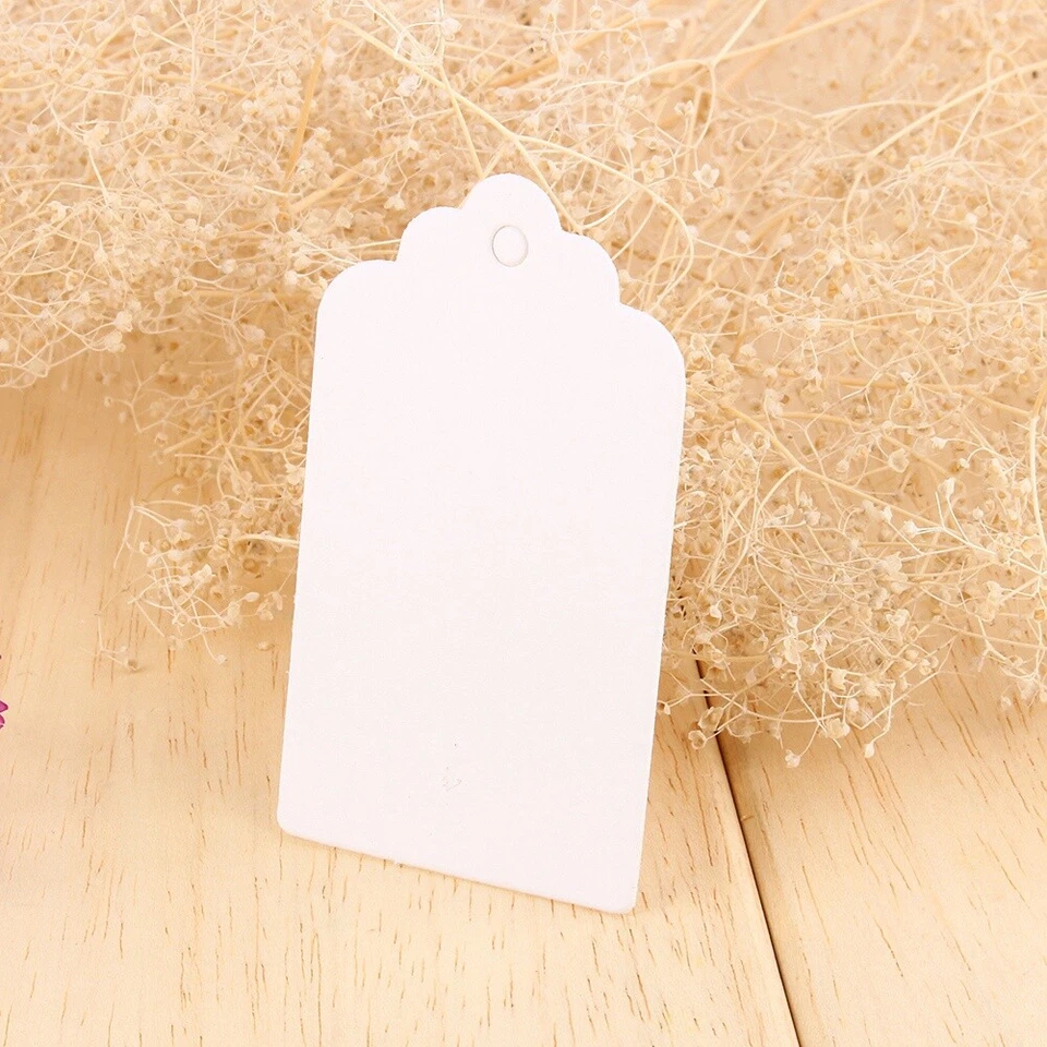 100Pcs 7x4cm Blank Kraft Paper Hang Tags Wedding Party Label Price Gift Cards - Image 4 of 4
