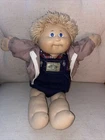 Vintage 1982 Cabbage Patch Kid Blonde Hair Blue Eyed Boy With Original Outfit