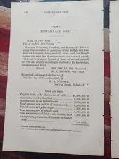 ☆1867 train report BUFFALO  AND ERIE RAILROAD Angola Irving Silver Creek NY