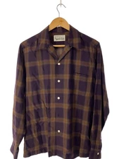 WACKO MARIA Long Sleeve Shirt M Rayon PUP Check