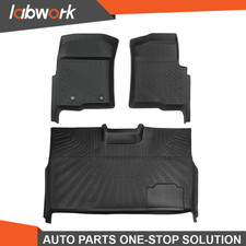 Labwork Floor Mats For Ford F-150 F150 Super Crew Cab 2010-2014 Black Tpe Liners