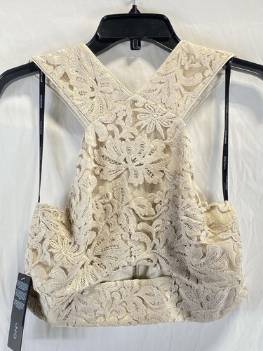 NWT Marciano Womens Canvas White Floral Lace 2 Piece Top And Skirt Set Size 10 - Bild 3 von 9