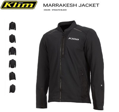 KLIM Mens Marrakesh Armored/Water Resistant Motorcycle Jacket-  Stealth Black