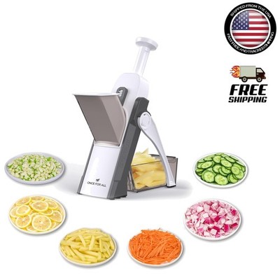 Versatile 5-in-1 Mandoline Slicer: Quick Prep Tool for All Your Veggies & Fruits