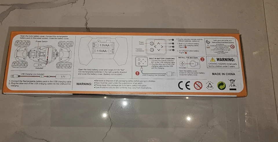 RC Stunt Car, 2.4GHz 4WD Remote Control Gesture Sensor, Double Sided Off Road - Image 4 of 4