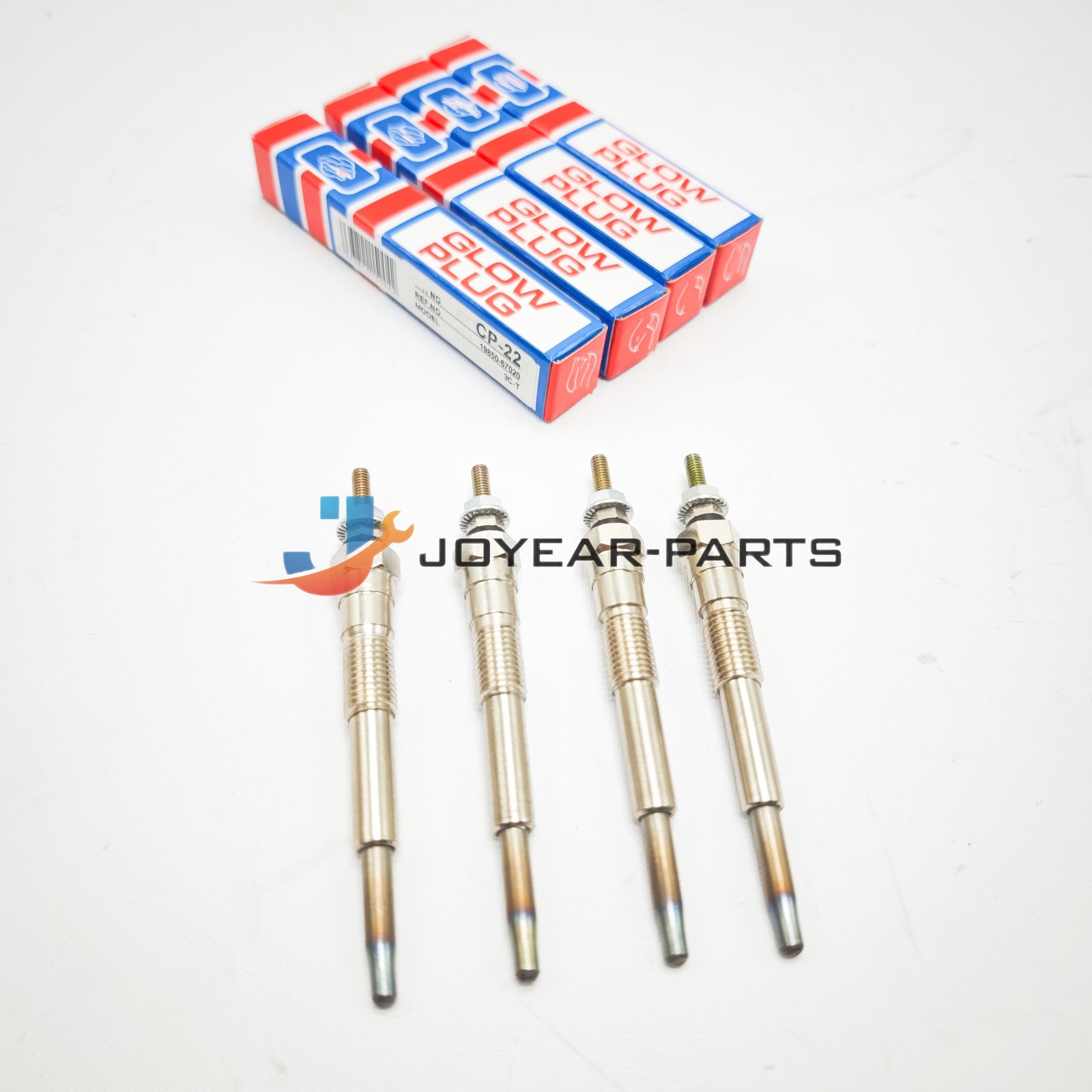 4x Glow Plug HKT CP-22 For Toyota 1KZ-TE 1CT 1KZ-T 19850-67030