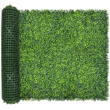 Artificial Ivy Privacy Fence Screen,128"x 48" (43 SQFT) UV-Anti Faux Boxwood ...