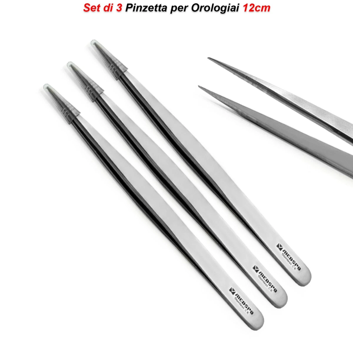 Pinzette Professionali In Acciaio Inox Con Punta Affilata Più - Foto 12