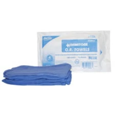 O.R. Towel Sterile Blue 17" x 27" CSR Wrapped 100% Cotton 80 Pcs